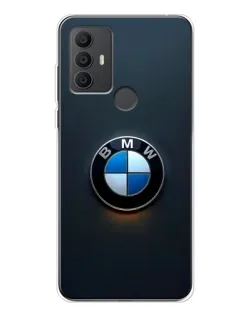 Чехол для TCL 30 SE с картинкой «Логотип BMW — минимализм»