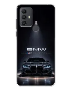 Чехол для TCL 30 SE с картинкой «BMW сквозь ночной город»