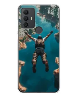 Чехол для TCL 30 SE с картинкой «PUBG — свободное падение»