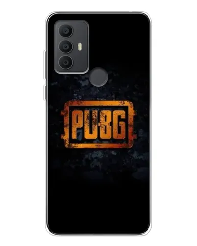 Чехол для TCL 30 SE с картинкой «PUBG — золотой логотип»