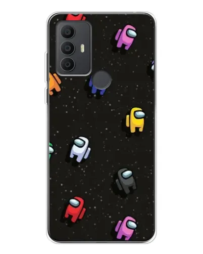 Чехол для TCL 30 SE с картинкой «Космический паттерн Among Us»