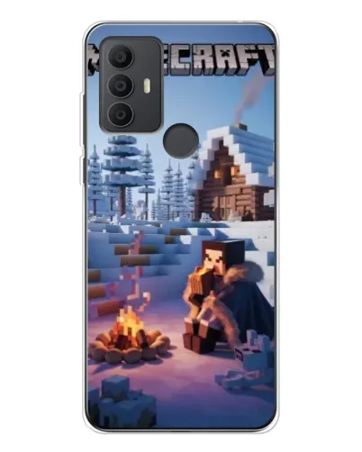 Чехол для TCL 30 SE с картинкой «Зимний Minecraft» Чехол для TCL 30 SE с картинкой «Зимний Minecraft»