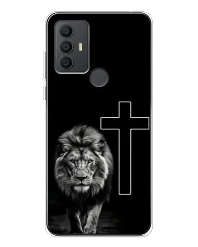 Чехол для TCL 30 SE с картинкой «Лев и Крест»