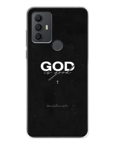 Чехол для TCL 30 SE с картинкой «GOD — Бог над всем»