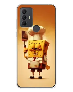 Чехол для TCL 30 SE с картинкой «Губка Боб повар»