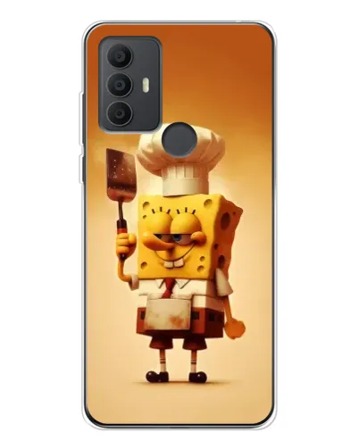Чехол для TCL 30 SE с картинкой «Губка Боб повар»