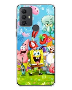Чохол для TCL 30 SE з картинкою «Губка Боб та друзі»