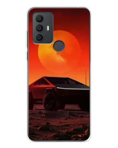 Чехол для TCL 30 SE с картинкой «Cybertruck на Марсе»