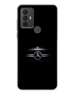 Чехол для TCL 30 SE с картинкой «Mercedes — абстрактные линии»