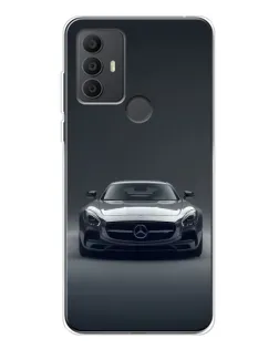 Чехол для TCL 30 SE с картинкой «Mercedes на черном»