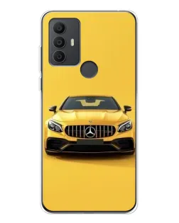 Чехол для TCL 30 SE с картинкой «Желтый Mercedes GT»