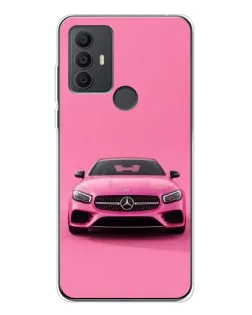 Чехол для TCL 30 SE с картинкой «Розовый Mercedes AMG»