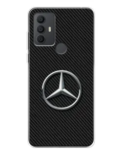 Чехол для TCL 30 SE с картинкой «Карбоновый Mercedes стиль»