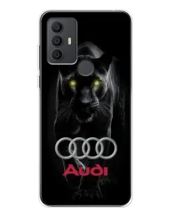 Чехол для TCL 30 SE с картинкой «Пантера и Audi»