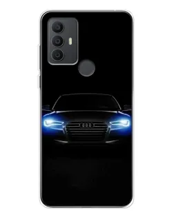 Чехол для TCL 30 SE с картинкой «Audi в неоне»