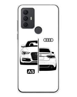 Чехол для TCL 30 SE с картинкой «Audi — контрастный дизайн»