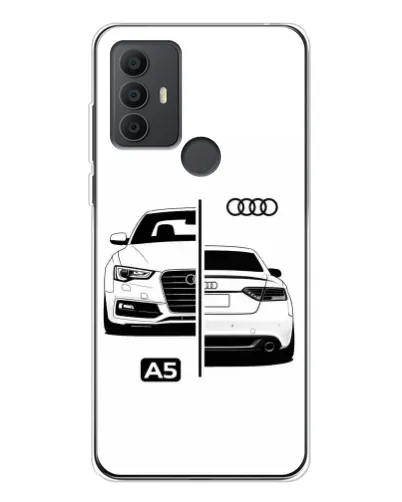 Чехол для TCL 30 SE с картинкой «Audi — контрастный дизайн» Чехол для TCL 30 SE с картинкой «Audi — контрастный дизайн»