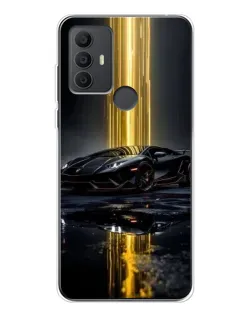 Чехол для TCL 30 SE с картинкой «Ночной Lamborghini драйв»
