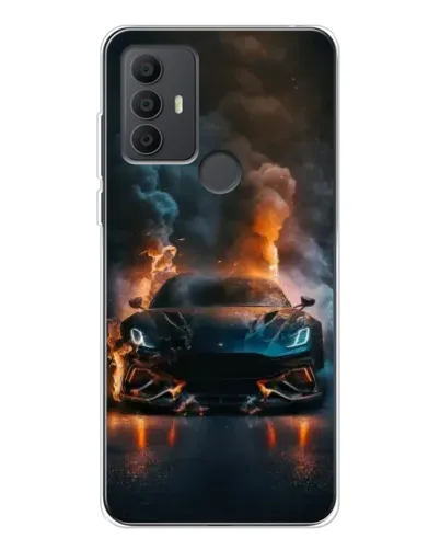 Чехол для TCL 30 SE с картинкой «Lamborghini дымная эстетика»
