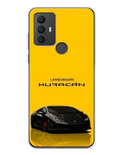 Чехол для TCL 30 SE с картинкой «Lamborghini Huracan черный»
