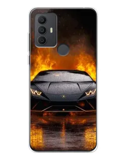 Чехол для TCL 30 SE с картинкой «Lamborghini в огне»