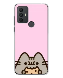 Чехол для TCL 30 SE с картинкой «Pusheen и печенье»