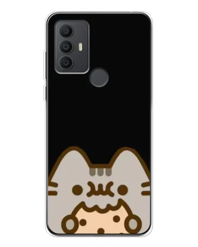 Чехол для TCL 30 SE с картинкой «Пушин на черном»
