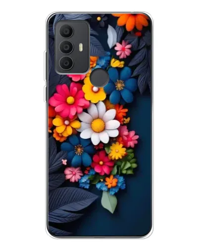 Чехол для TCL 30 SE с картинкой «Цветочная феерия»