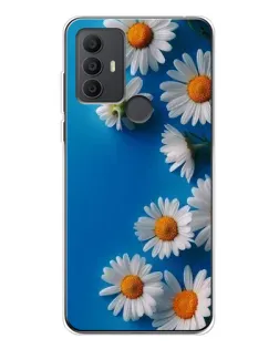 Чехол для TCL 30 SE с картинкой «Белоснежные маргаритки»