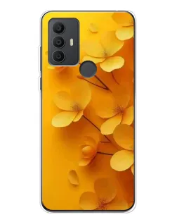 Чехол для TCL 30 SE с картинкой «Золотые лепестки»