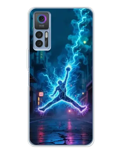 Чехол для TCL 30 с картинкой «Jordan Gold Jumpman»