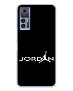 Чехол для TCL 30 с картинкой «Jordan White Logo»