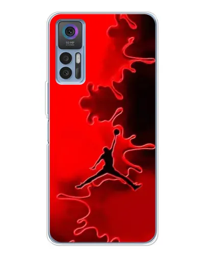 Чехол для TCL 30 с картинкой «Jordan Red Smoke»