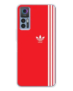 Чохол для TCL 30 з картинкою «Червоний мінімалізм Adidas»