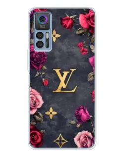 Чохол для TCL 30 з картинкою «Квітковий Louis Vuitton»