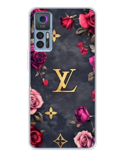 Чохол для TCL 30 з картинкою «Квітковий Louis Vuitton»