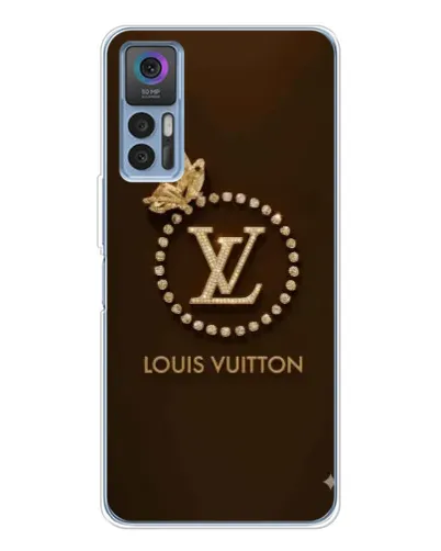 Чохол для TCL 30 з картинкою «LV — золота печатка»