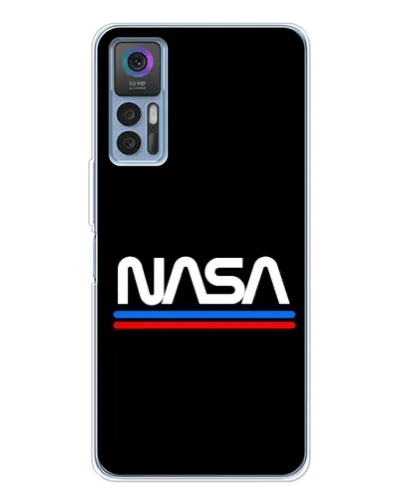 Чохол для TCL 30 з картинкою «NASA — класика Red Blue»