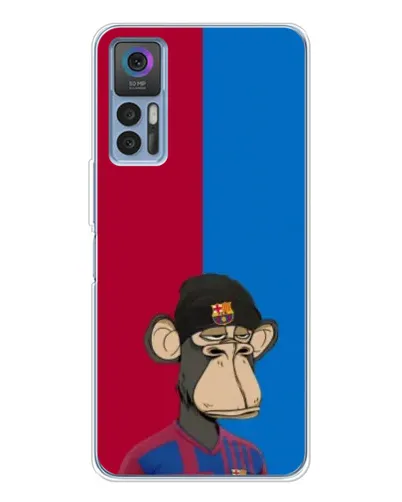 Чохол для TCL 30 з картинкою «Bored Ape — фанат Барси»
