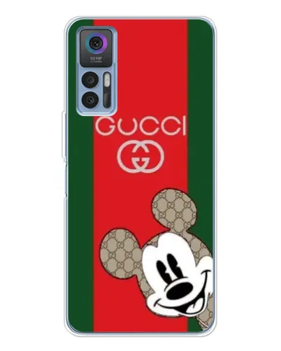Чохол для TCL 30 з картинкою «Gucci — смуги та Міккі»