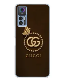 Чохол для TCL 30 з картинкою «Gucci — золотий метелик»
