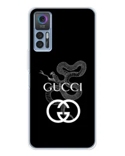 Чохол для TCL 30 з картинкою «Gucci — срібна змія»