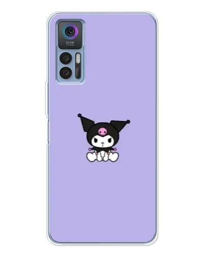 Чехол для TCL 30 с картинкой «Kuromi — фиолетовый минимализм»