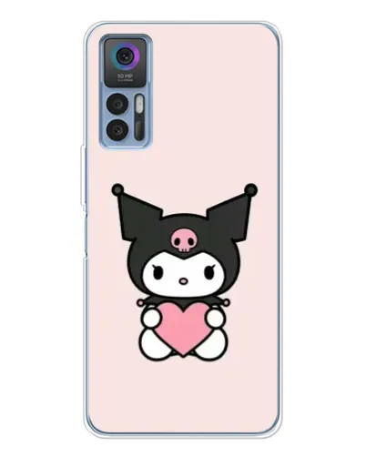 Чехол для TCL 30 с картинкой «Kuromi и сердце»
