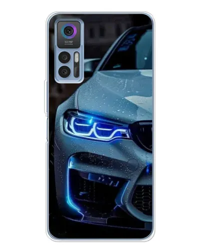 Чохол для TCL 30 з картинкою «Погляд BMW з синіми фарами»