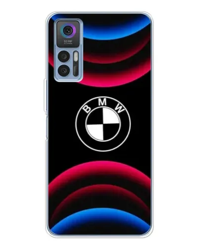 Чохол для TCL 30 з картинкою «Логотип BMW та неонові дуги»