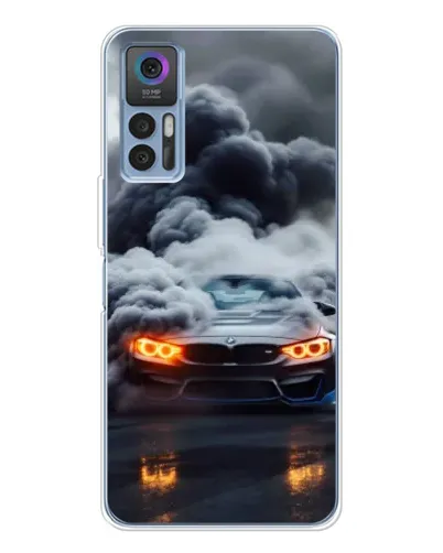 Чохол для TCL 30 з картинкою «BMW у диму»