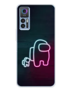 Чохол для TCL 30 з картинкою «Among Us неон-арт»