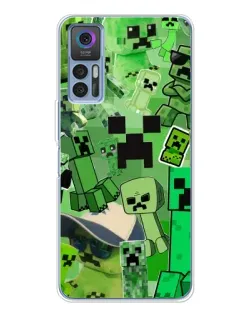 Чохол для TCL 30 з картинкою «Кріпери Minecraft»
