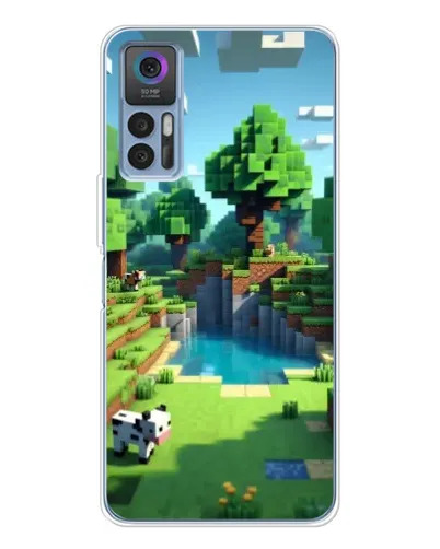 Чохол для TCL 30 з картинкою «Minecraft літній день»